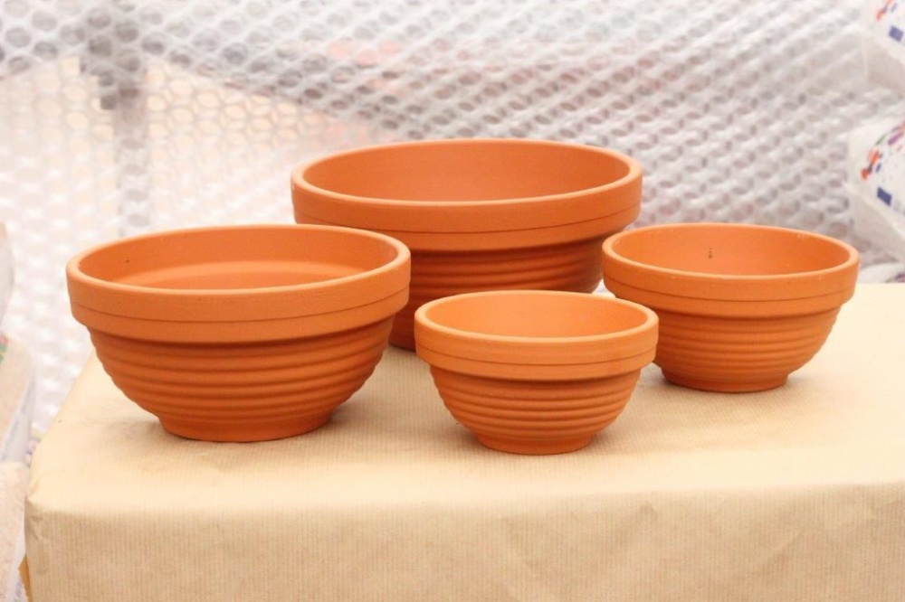 Terracotta Ribbed Bowl - Empty